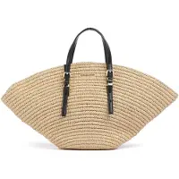 Michael Kors Small Fan Tote Nat/black Talla: OS | Bolsos de Mano Outlet | Mujer | Negro