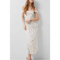 French Connection Floriana Hallie Crinkle Skirt Sz18 Summer White Talla: 18 | Faldas Midi Outlet | Mujer | Blanco