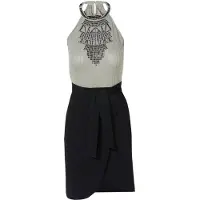 KOROSHI Vestido gris / negro
