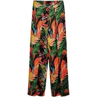 Desigual , Pantalón largo pareo, Viscosa, Negro, XL