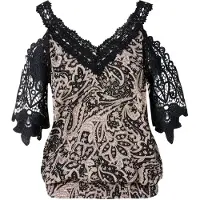 KOROSHI Blusa rosé / negro