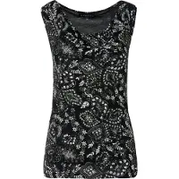 KOROSHI Top oliva / negro / blanco