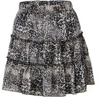 KOROSHI Falda ecru / gris / negro