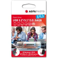 Agfa Pendrive 3.0 Usb-c Usb-a 64gb