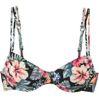 LASCANA Top de bikini verde / rosa / rojo / negro