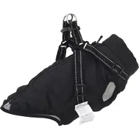 vidaXL Manta para perros impermeable con plato, reflectante, color , tamaño L (24")