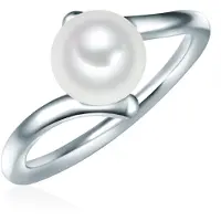Valero Pearls Anillo plata / blanco perla