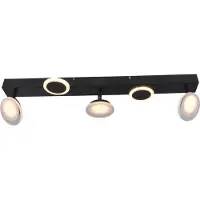 Brilliant . Barra de focos LED Meriza, 3 luces, color negro. Modelo: G99555/06
