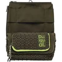 Desigual , Bolso modular combinado, Poliester, Verde, U