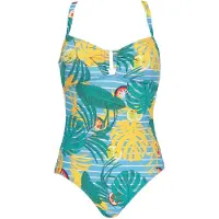 Vivid Traje de baño turquesa / azul claro / limón / blanco