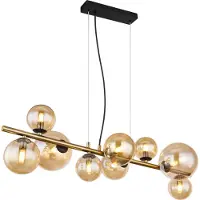 Globo Lámpara colgante de metal negro mate, 9x G9 LED