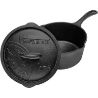Petromax - Cast Iron Casserole Dish with Lid size Ø 21 cm, gris/negro