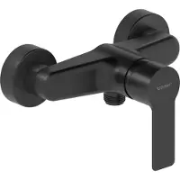 Duravit , grifo monomando para ducha, serie D-Code AP, sistema de mezcla cerámico, color mate