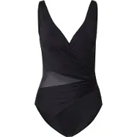 Hunkemoller Bañador moldeador 'Shell Mesh' negro