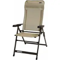 Trigano - Mesas y sillas de camping - Fauteuil Alu Dos Haut Slim Moka - Beige