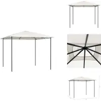 vidaXL Pabellón de 3x3x2,6 m, color crema, 160 g/m² - Pabellones y toldos para eventos