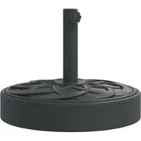 The Living Store Soporte para sombrillas de la marca Living Store, compatible con mástiles de 38/48 mm, con capacidad de carga de 25 kg, de diseño redondo