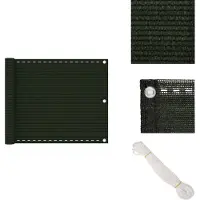 vidaXL : Protector para balcón, color verde oscuro, 75 x 500 cm, fabricado en HDPE. - Toldos y protectores solares