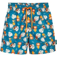 Playshoes Bermudas 'Dschungel' ecru / petróleo / naranja