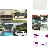 vidaXL Vela de sombra, 160 g/m², blanca, 6x8 m, HDPE - Toldos y protectores solares