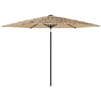 The Living Store Toldo para jardín Living Store con mástil de acero, color marrón, 288x288x225 cm