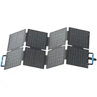 BLUETTI Panel solar de 60W para estaciones de energía portátiles, con puertos USB-A y USB-C para tabletas, teléfonos y drones. Cargador solar plegable ideal para senderismo y camping