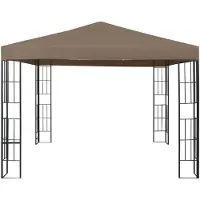 vidaXL Pabellón de 3x3 metros, color taupe