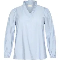 KAFFE CURVE Blusa 'Anni' azul cielo / azul pastel / plata