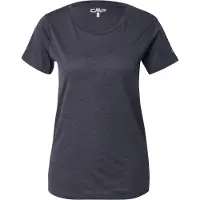 CMP - Women's Jacquard S/S T-Shirt - Camiseta funcional size 34, negro/azul