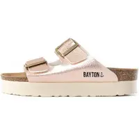 Bayton Zapatos abiertos 'Japet' oro rosa / rosa / negro