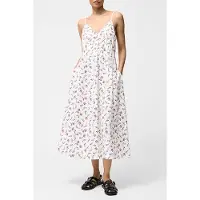 French Connection Florianna Strappy Dress Summer White Multi Talla: 8 | Vestidos Midi Outlet | Mujer | Blanco