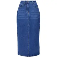 French Connection Denim Midi Back Split Skirt Vintage Talla: 10 | Faldas Vaqueras Outlet | Mujer