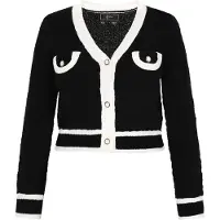 Faina Cárdigan negro / blanco