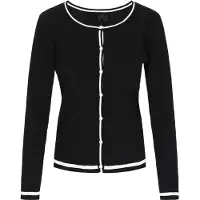 Dreimaster Klassik Cárdigan negro / blanco