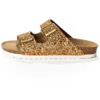 Bayton Zapatos abiertos 'Athena' oro / blanco