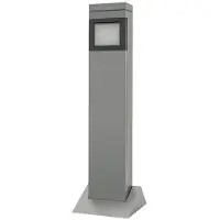 Ritos , farola LED para jardín, modelo Wegeleuchte, 4W, 56cm, color plateado, luz fría, temperatura de color de 6000K (luz de día)