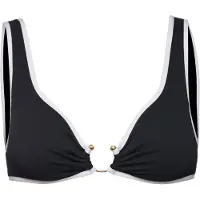 Seafolly - Women's Beach Bound Ring Front Tank - Parte superior de bikini size 40, negro