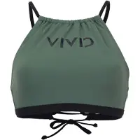 Vivid Top de bikini verde oscuro / negro