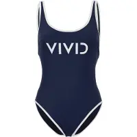 Vivid Traje de baño marino / blanco