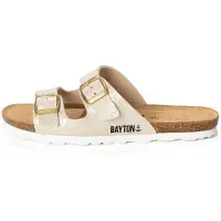 Bayton Zapatos abiertos 'Astrakan' beige / oro / negro