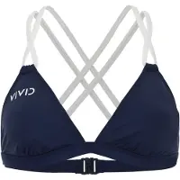 Vivid Top de bikini azul noche / blanco natural