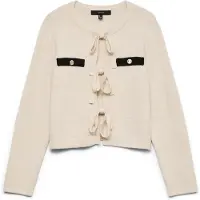 Vero Moda Cárdigan 'VMHildur' crema / negro