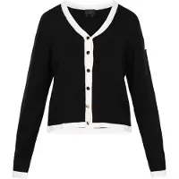 Dreimaster Klassik Cárdigan negro / blanco