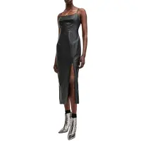 AllSaints Norlene Lea Dress Black Talla: 12 | Vestidos de Cuero Outlet | Mujer | Negro