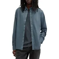 AllSaints Hawthorne Ls Shirt Ashy Blue Talla: XS | Camisas Casuales Outlet | Hombre | Azul