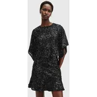 AllSaints Ivy Emb Top Black Talla: 2 | Blusas Outlet | Mujer | Negro