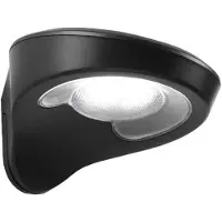 EDM Aplique LED 31852, color negro, 2 W, 1,8 W, 200 lúmenes, 155 lúmenes, energía solar, sensor de movimiento (6500 K)