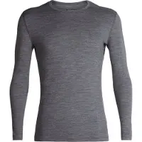 Icebreaker - Ropa interior térmica - M Merino 200 Oasis LS Crewe Gritstone Heather de Lana - Talla S - Gris
