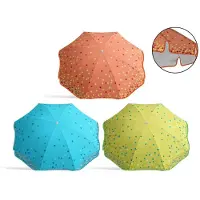 Atosa Parasol abatible de nailon , con volantes/metal, factor de protección UPF 3, surtido, 29/32 mm, 220 cm, color azul. Talla única