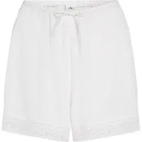 O'Neill - Women's Essentials Embroidery Shorts - Pantalones cortos size XS, blanco
